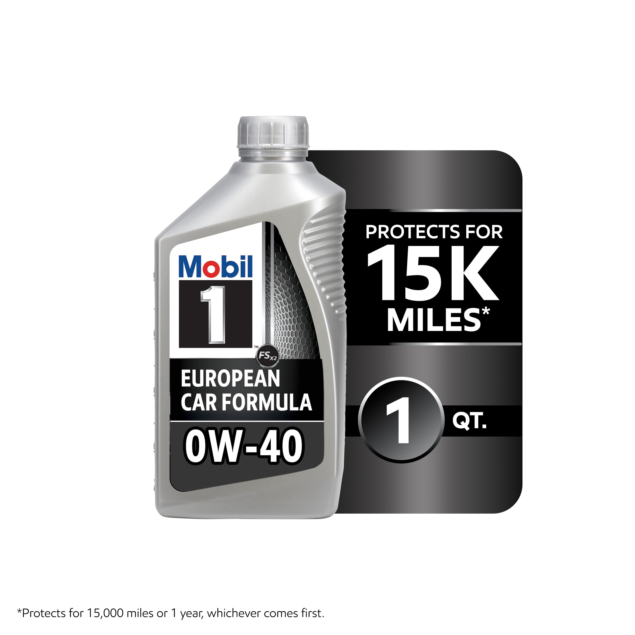 Amazon | Mobil 1合成0 W-40モーターオイル 1 Quart (32 Ounce), (Pack